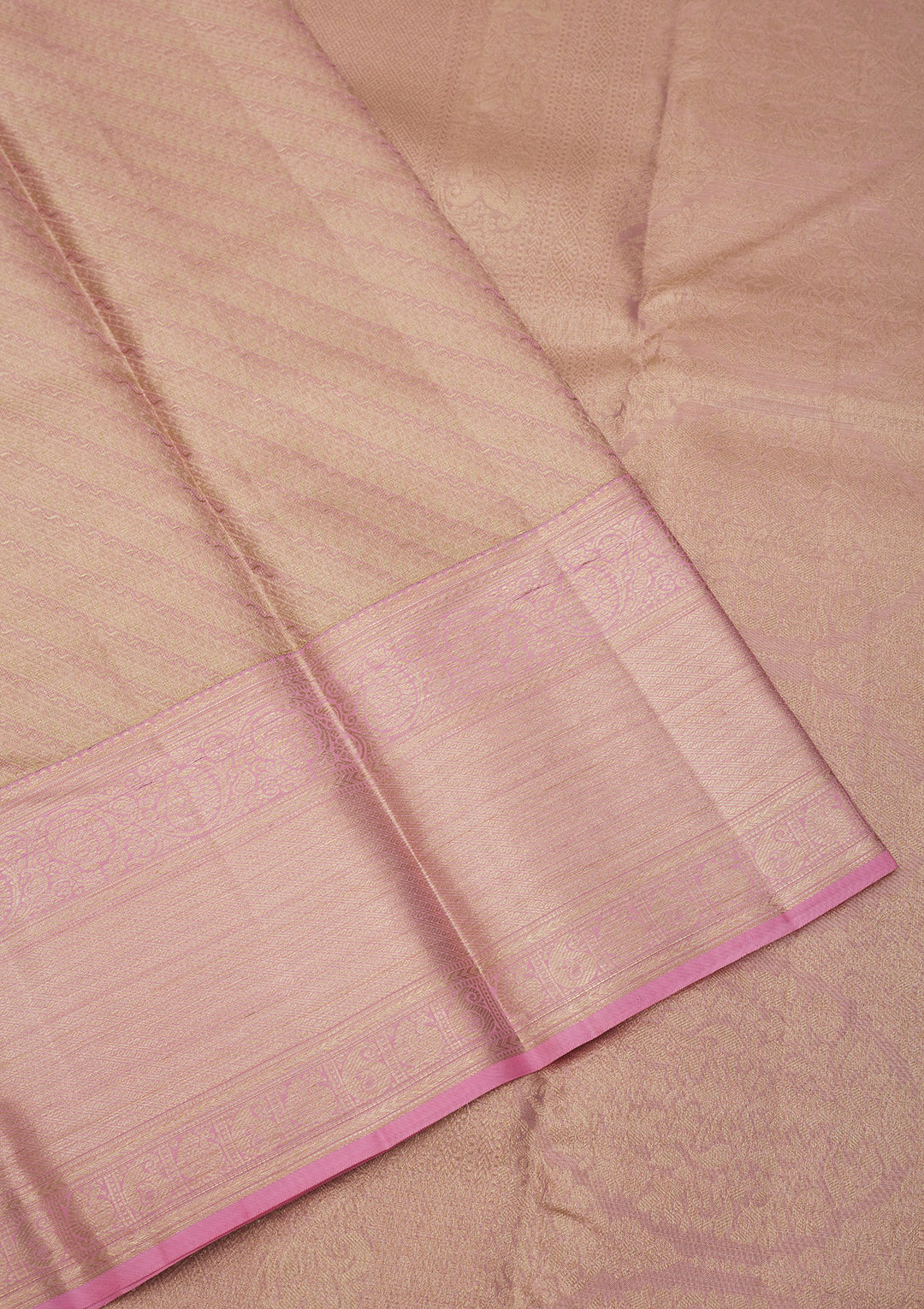 Baby Pink Zariwork Pure Silk Saree
