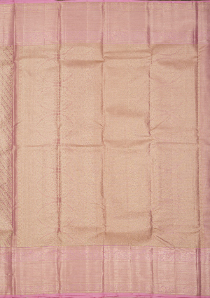 Baby Pink Zariwork Pure Silk Saree