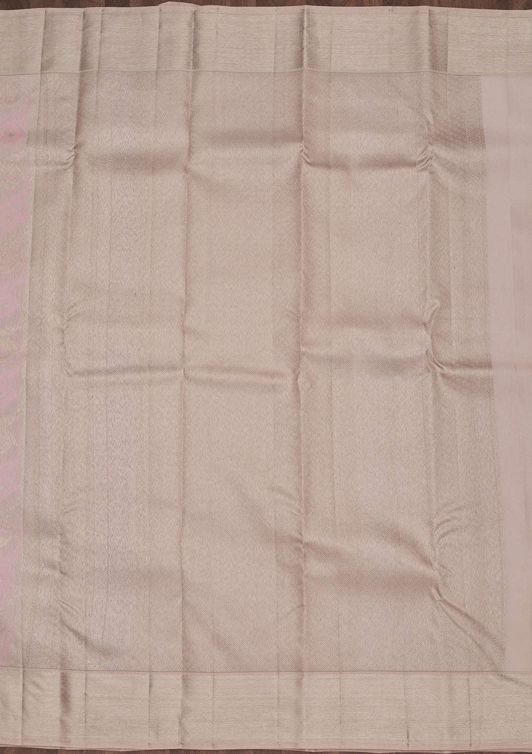 Baby Pink Zariwork Pure Silk Saree