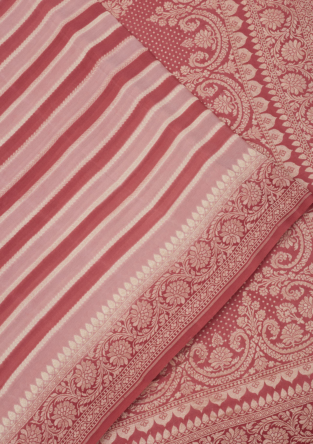 Baby Pink Zariwork Pure Silk Saree