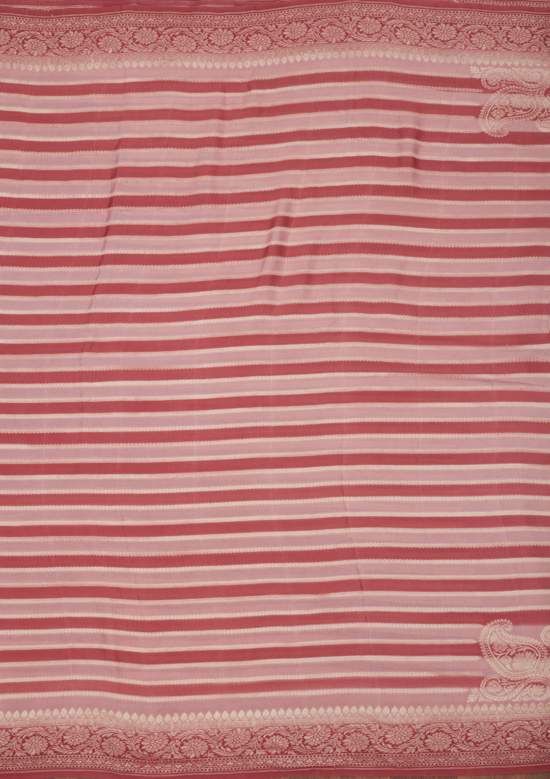 Baby Pink Zariwork Pure Silk Saree