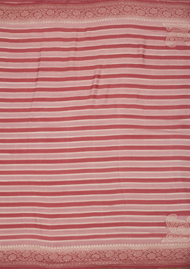 Baby Pink Zariwork Pure Silk Saree