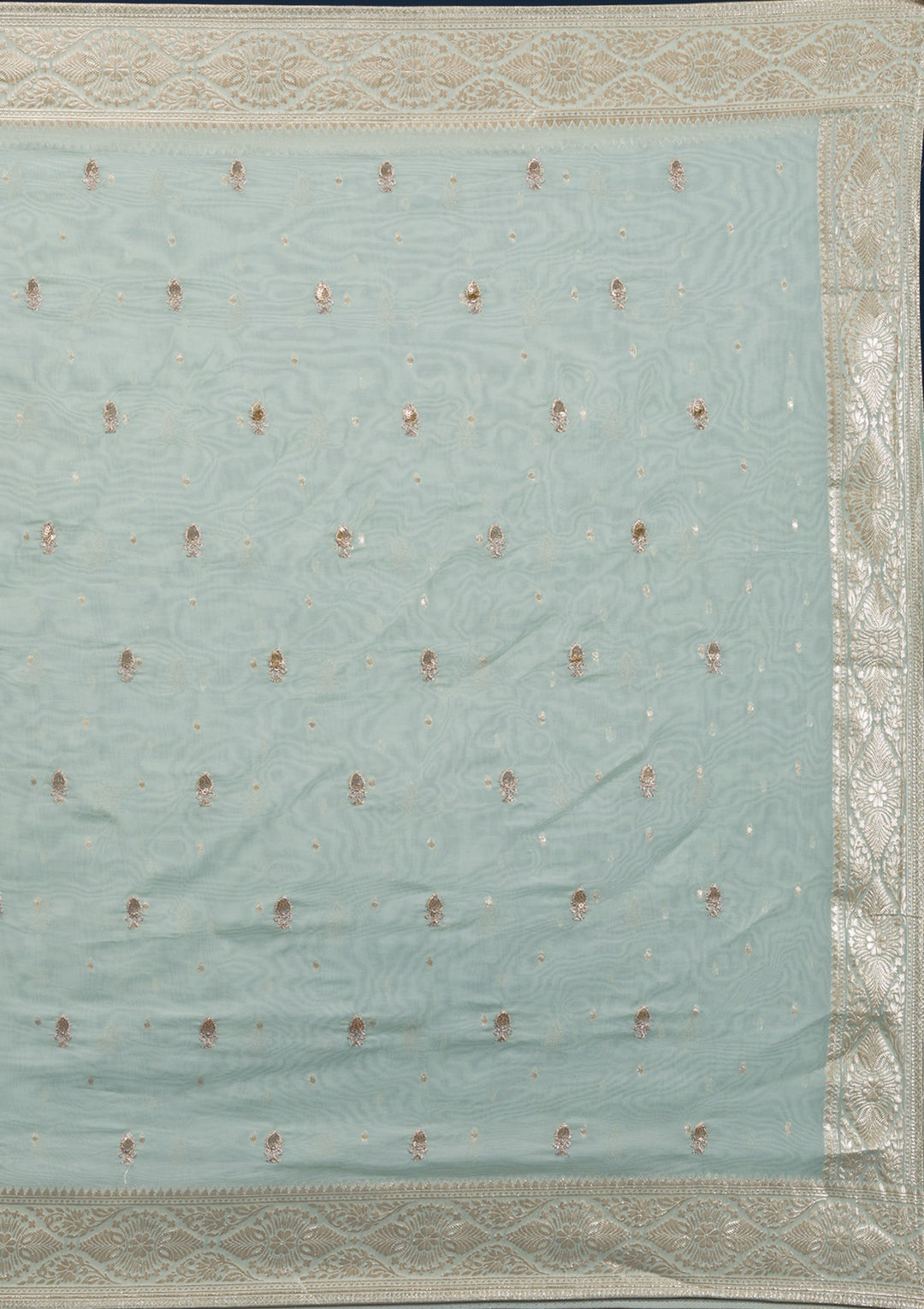 Baby Pink Zariwork Semi Crepe Readymade Salwar Suit