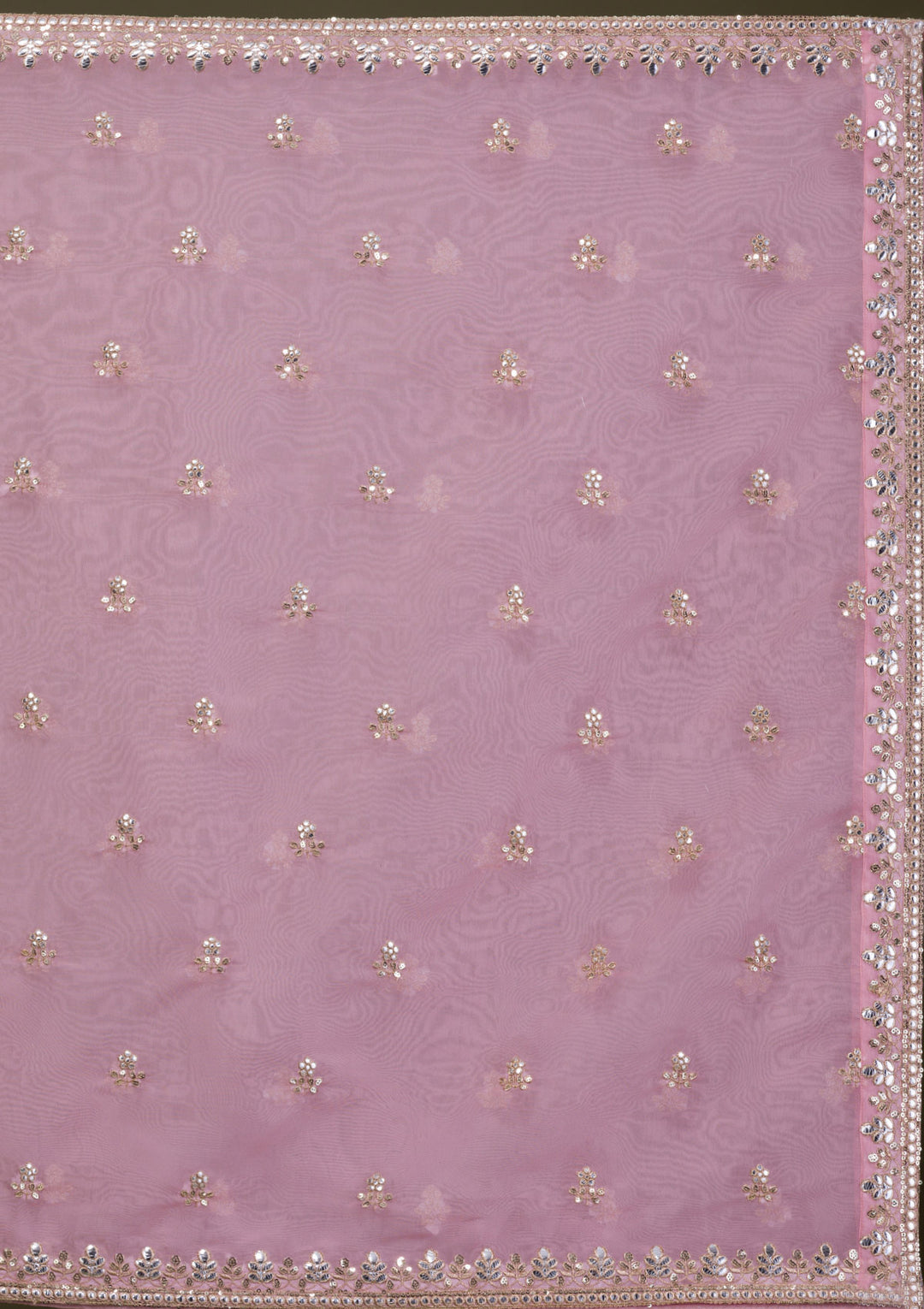 Beige Gotapatti Art Silk Readymade Salwar Suit