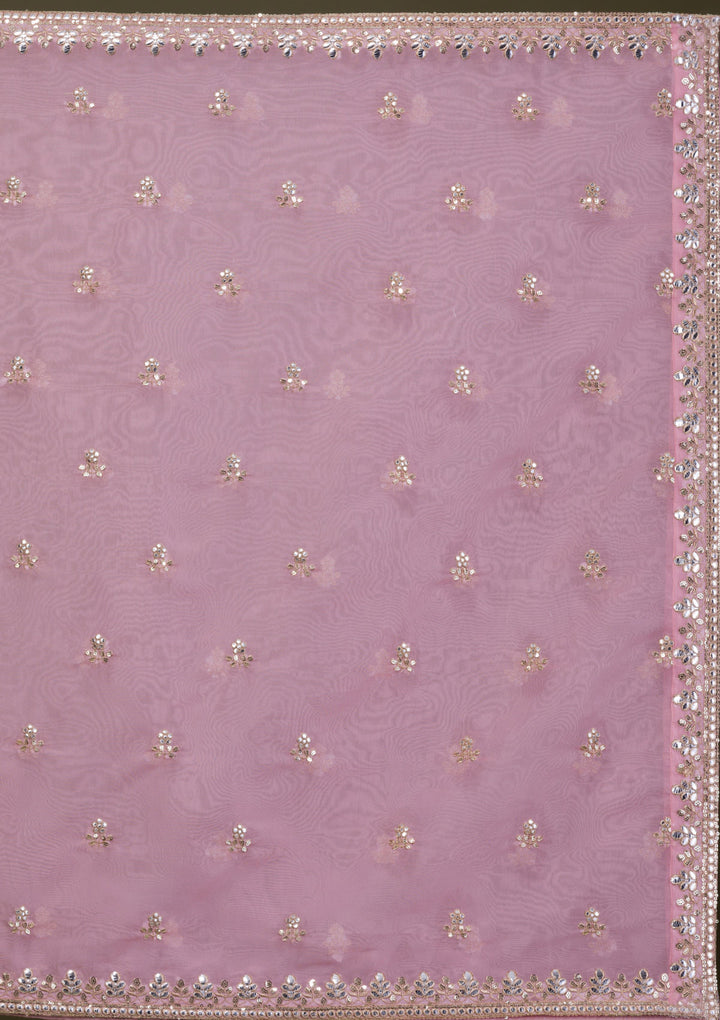 Beige Gotapatti Art Silk Readymade Salwar Suit