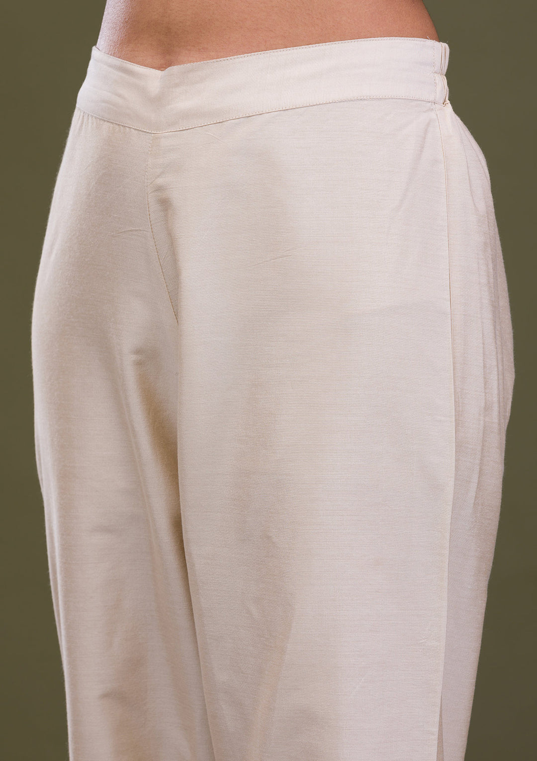 Beige Gotapatti Art Silk Readymade Salwar Suit
