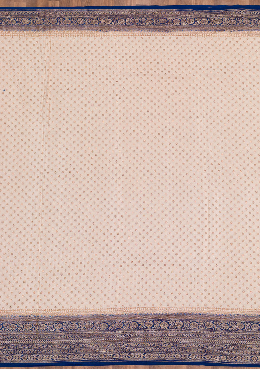 Beige Zariwork Pure Silk Saree