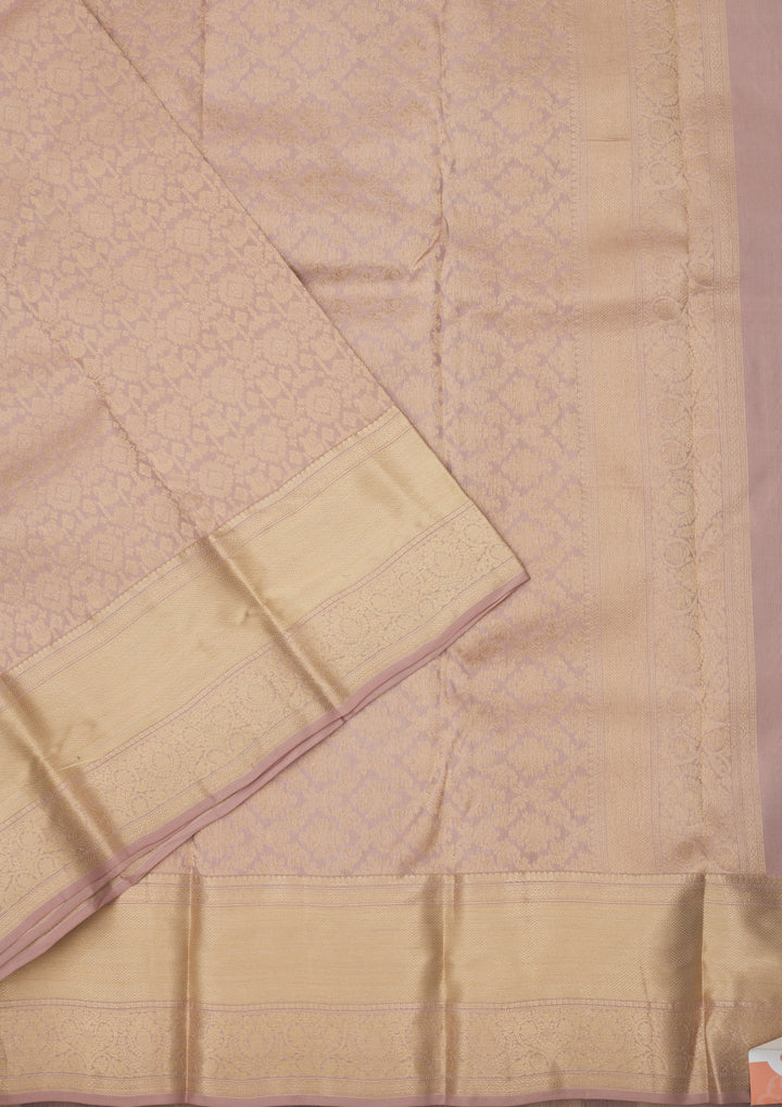 Beige Zariwork Pure Silk Saree