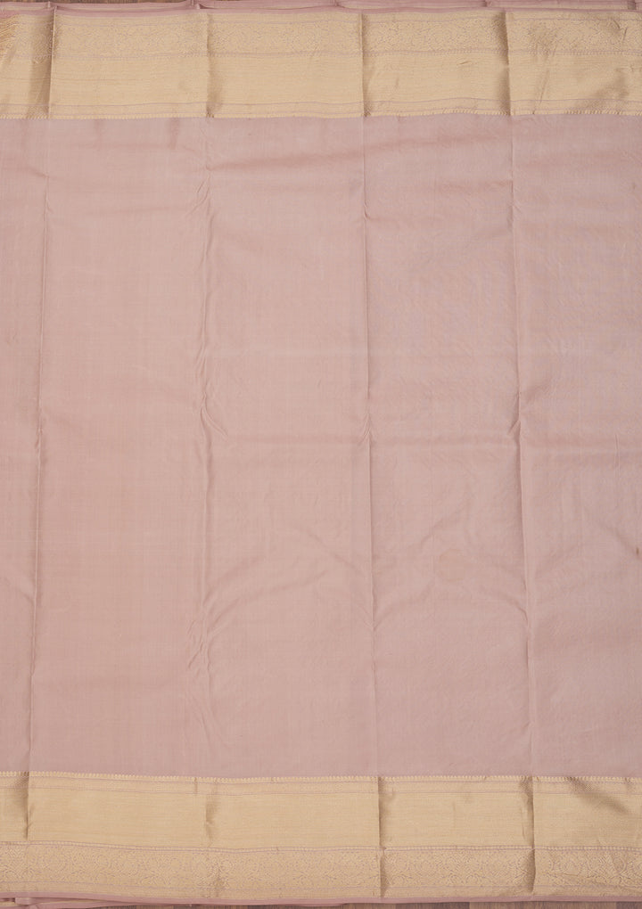 Beige Zariwork Pure Silk Saree