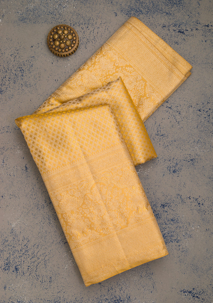 Beige Zariwork Pure Silk Saree
