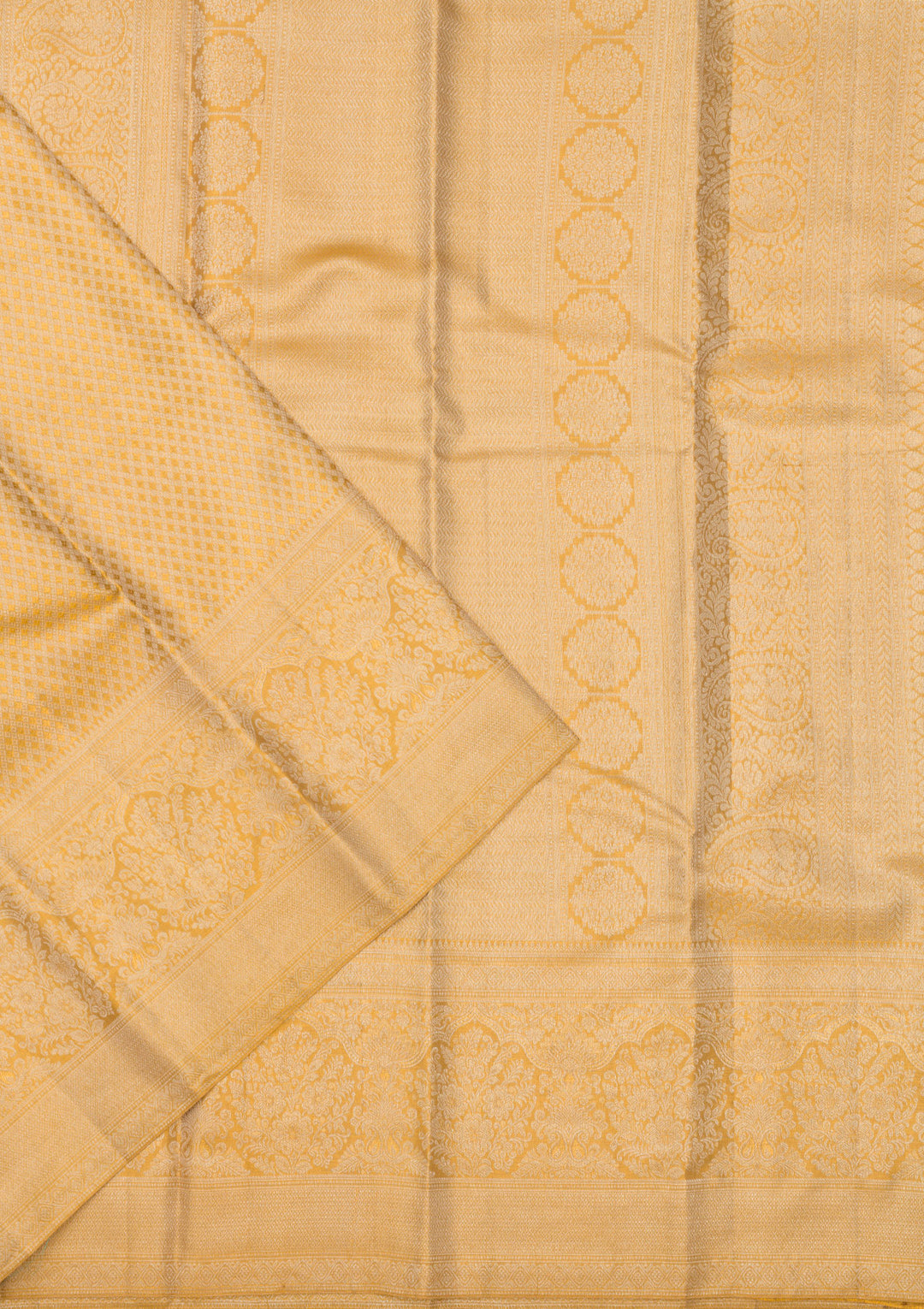 Beige Zariwork Pure Silk Saree