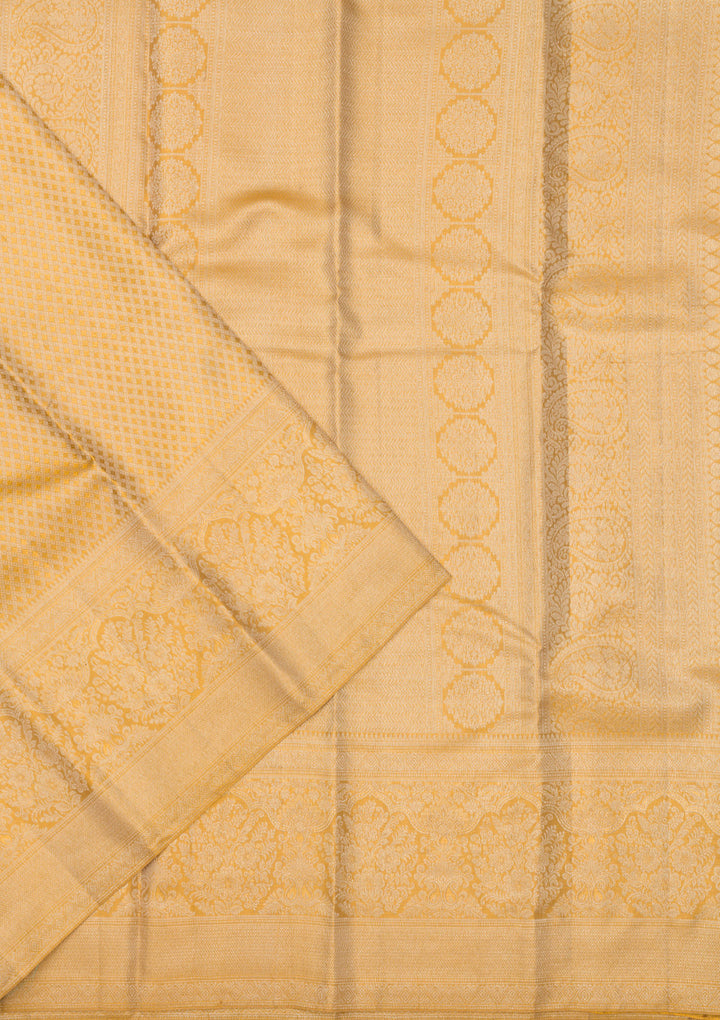 Beige Zariwork Pure Silk Saree