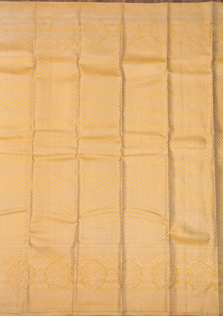 Beige Zariwork Pure Silk Saree