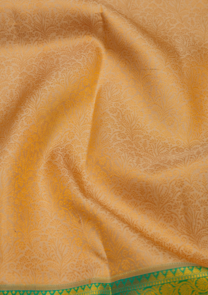 Beige Zariwork Pure Silk Saree