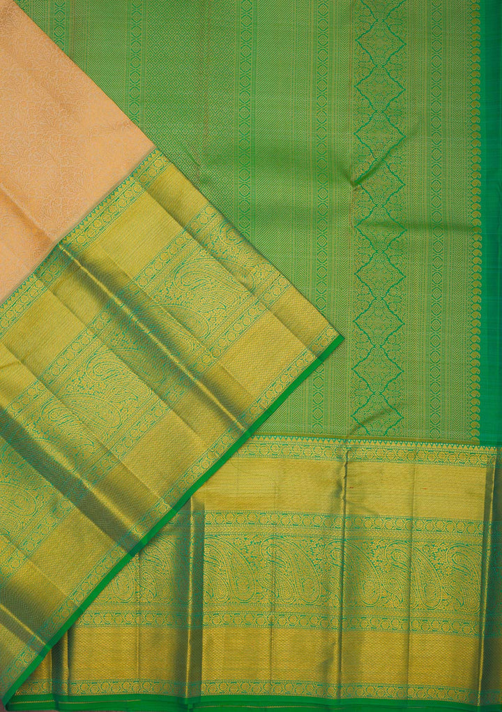 Beige Zariwork Pure Silk Saree