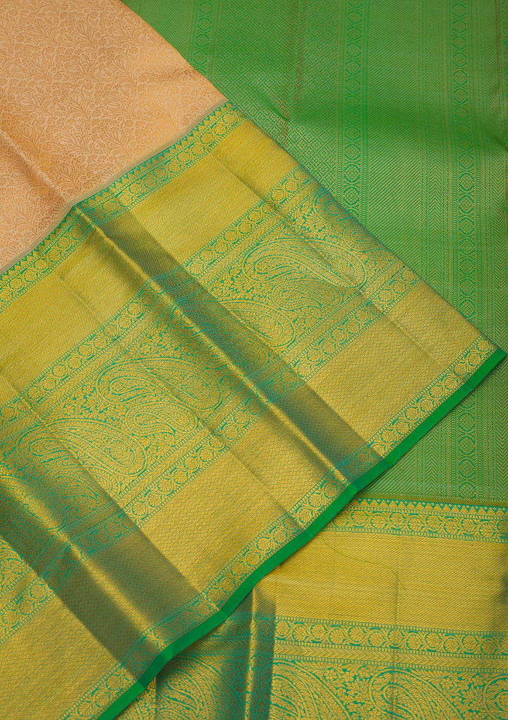 Beige Zariwork Pure Silk Saree
