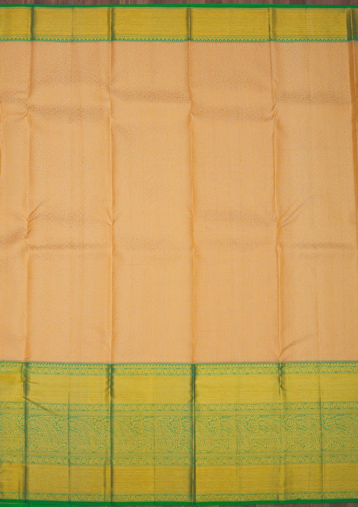 Beige Zariwork Pure Silk Saree