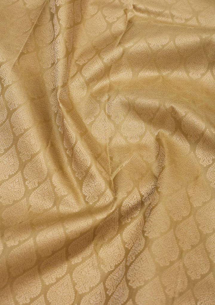 Beige Zariwork Pure Silk Saree