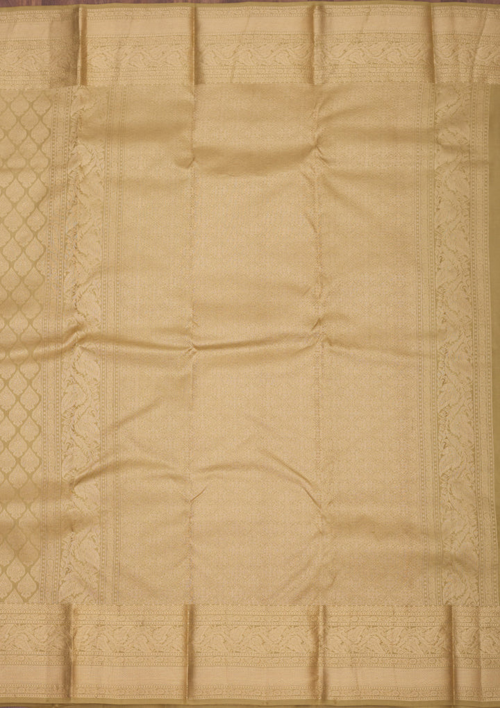 Beige Zariwork Pure Silk Saree