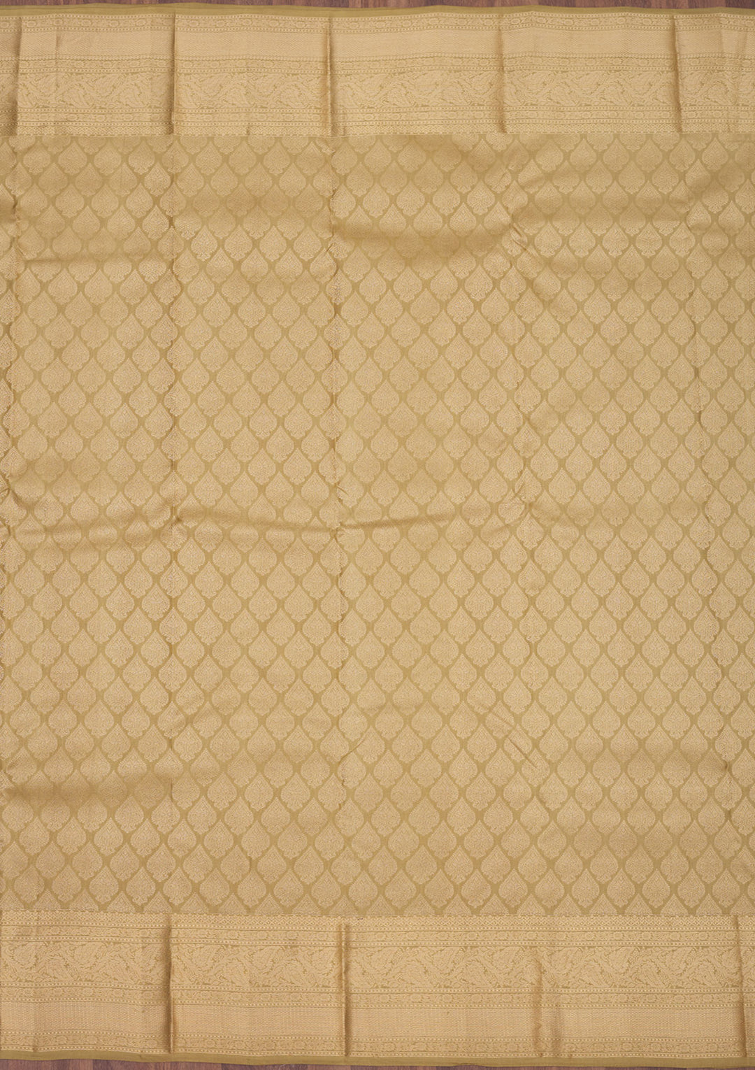Beige Zariwork Pure Silk Saree