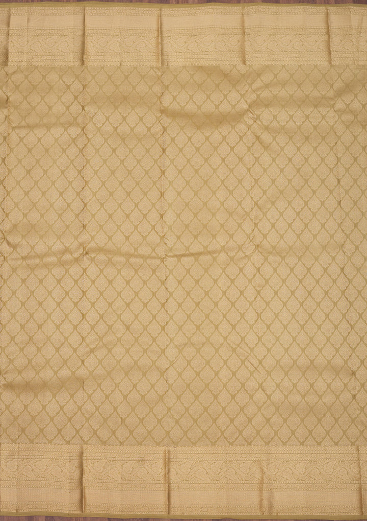 Beige Zariwork Pure Silk Saree