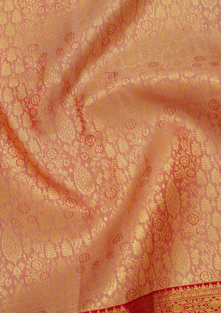 Beige Zariwork Pure Silk Saree