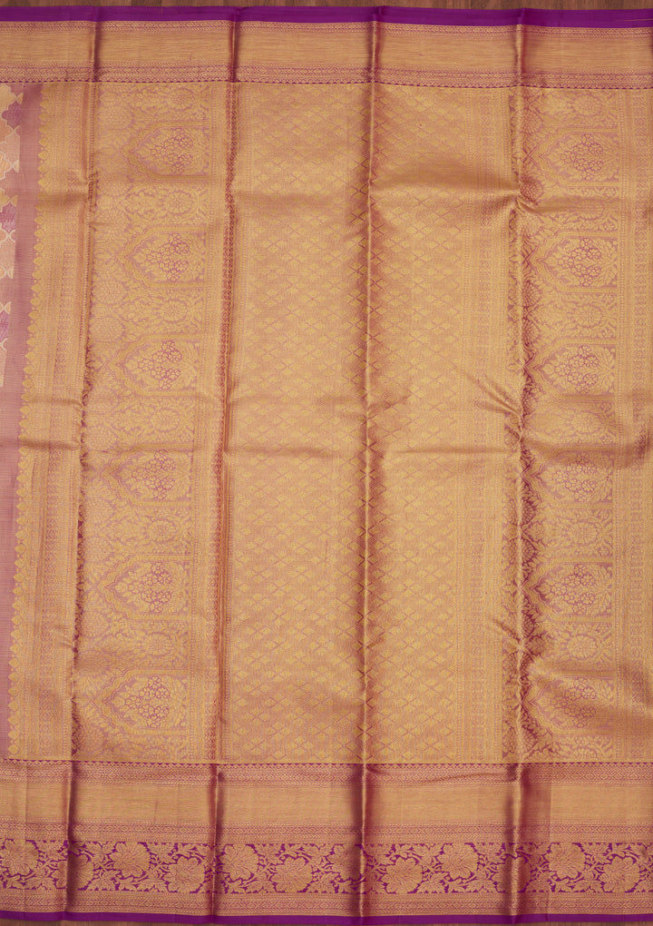 Beige Zariwork Pure Silk Saree