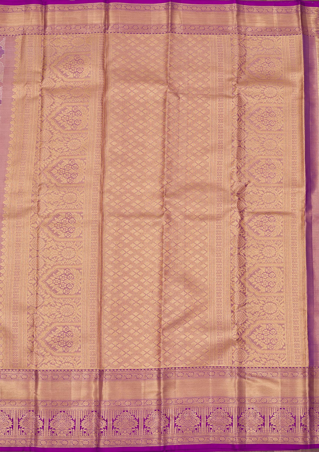 Beige Zariwork Pure Silk Saree