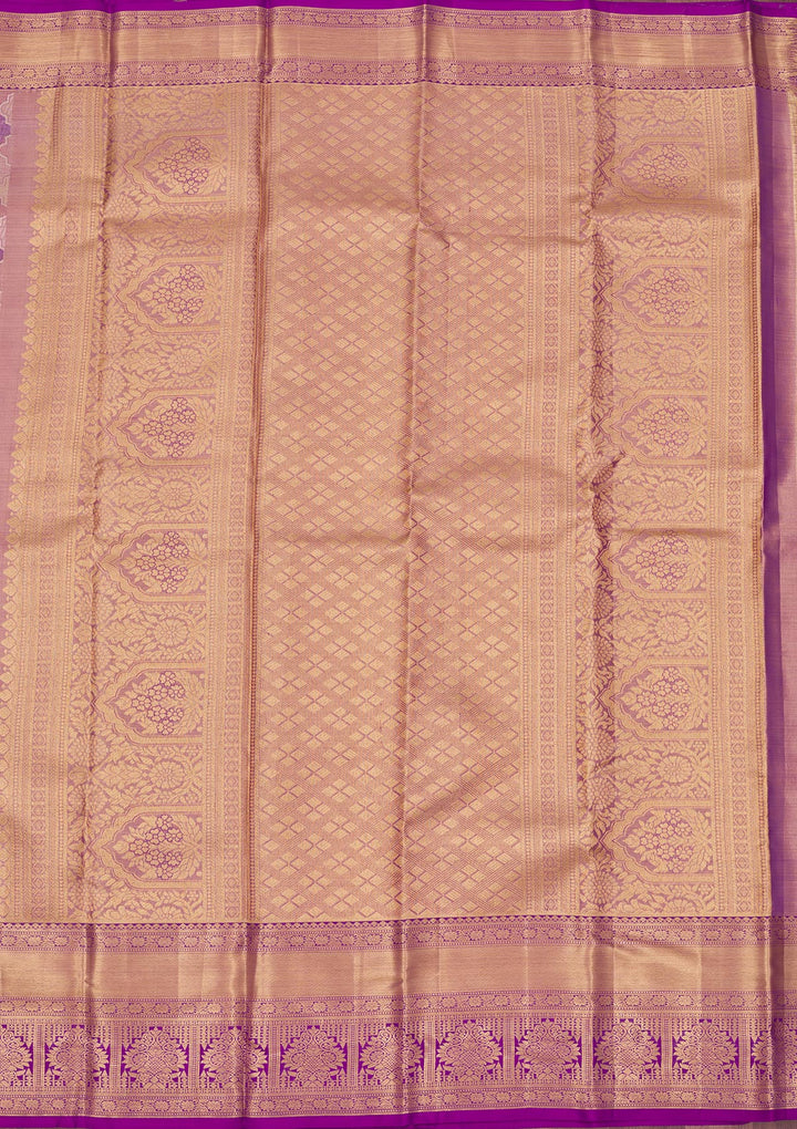 Beige Zariwork Pure Silk Saree