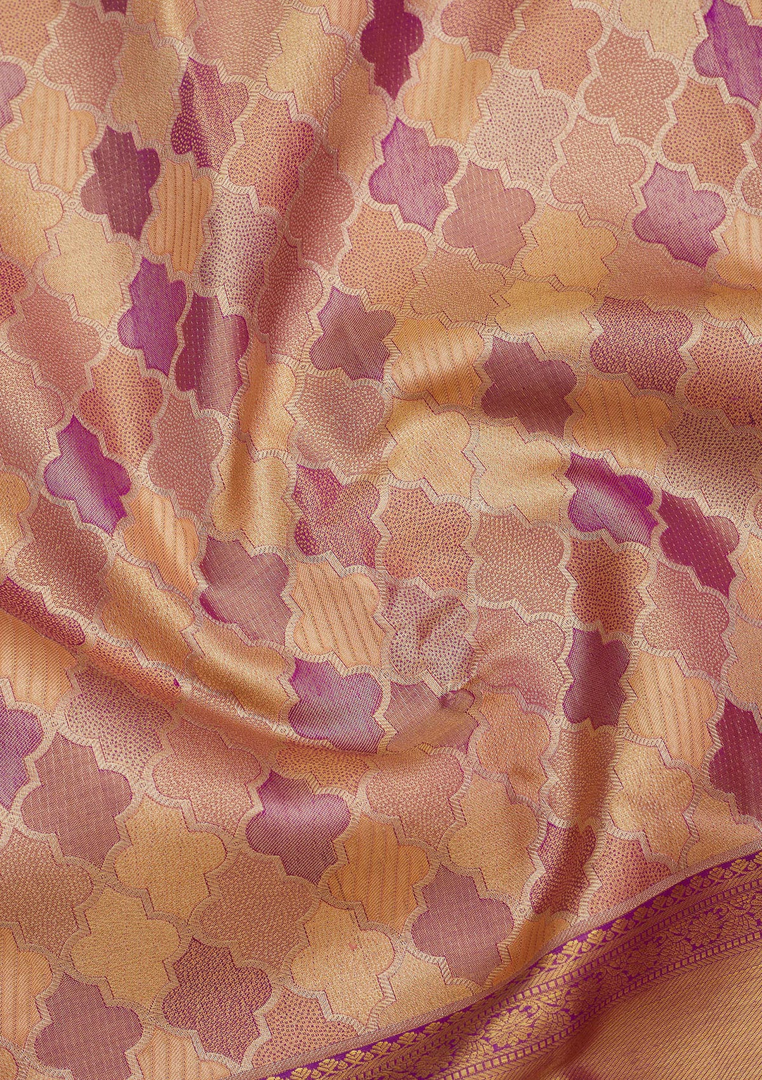 Beige Zariwork Pure Silk Saree