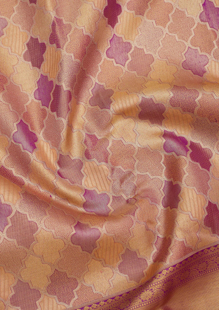 Beige Zariwork Pure Silk Saree
