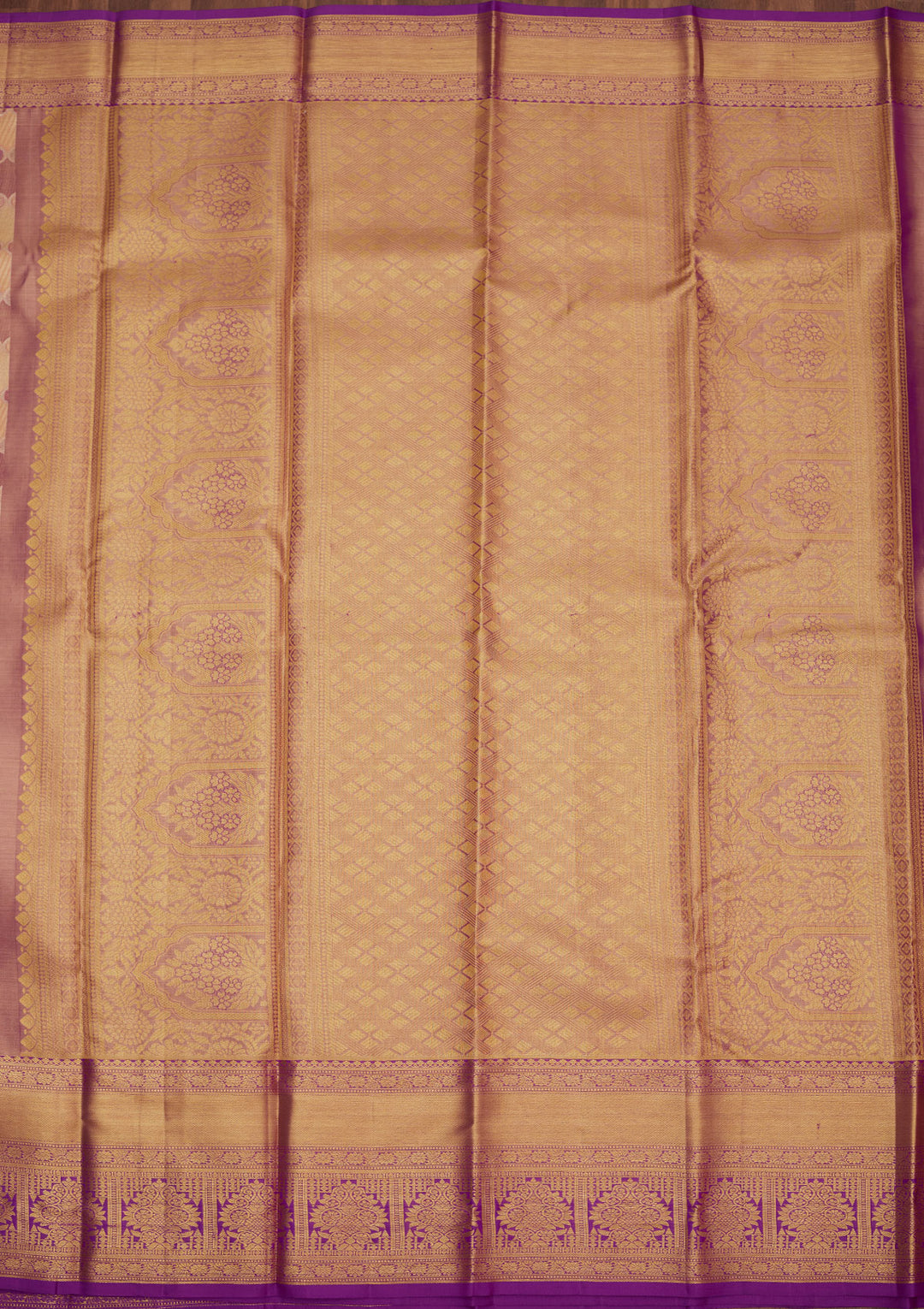 Beige Zariwork Pure Silk Saree