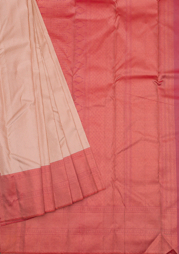 Beige Zariwork Pure Silk Saree