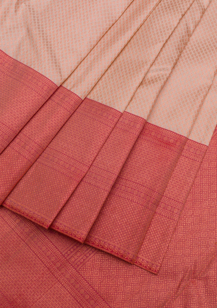 Beige Zariwork Pure Silk Saree