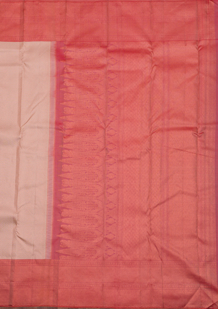 Beige Zariwork Pure Silk Saree