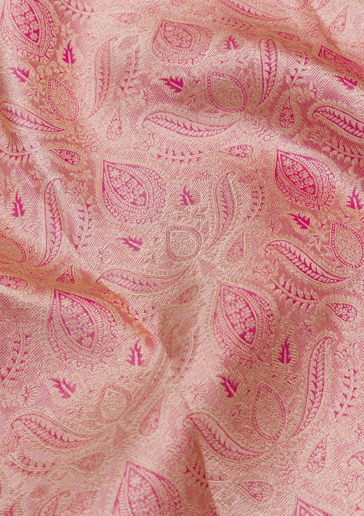 Beige Zariwork Pure Silk Saree