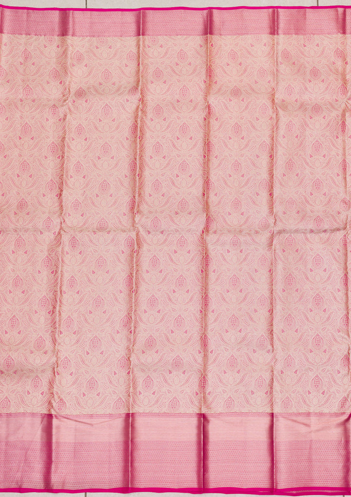 Beige Zariwork Pure Silk Saree