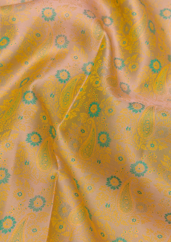 Beige Zariwork Pure Silk Saree