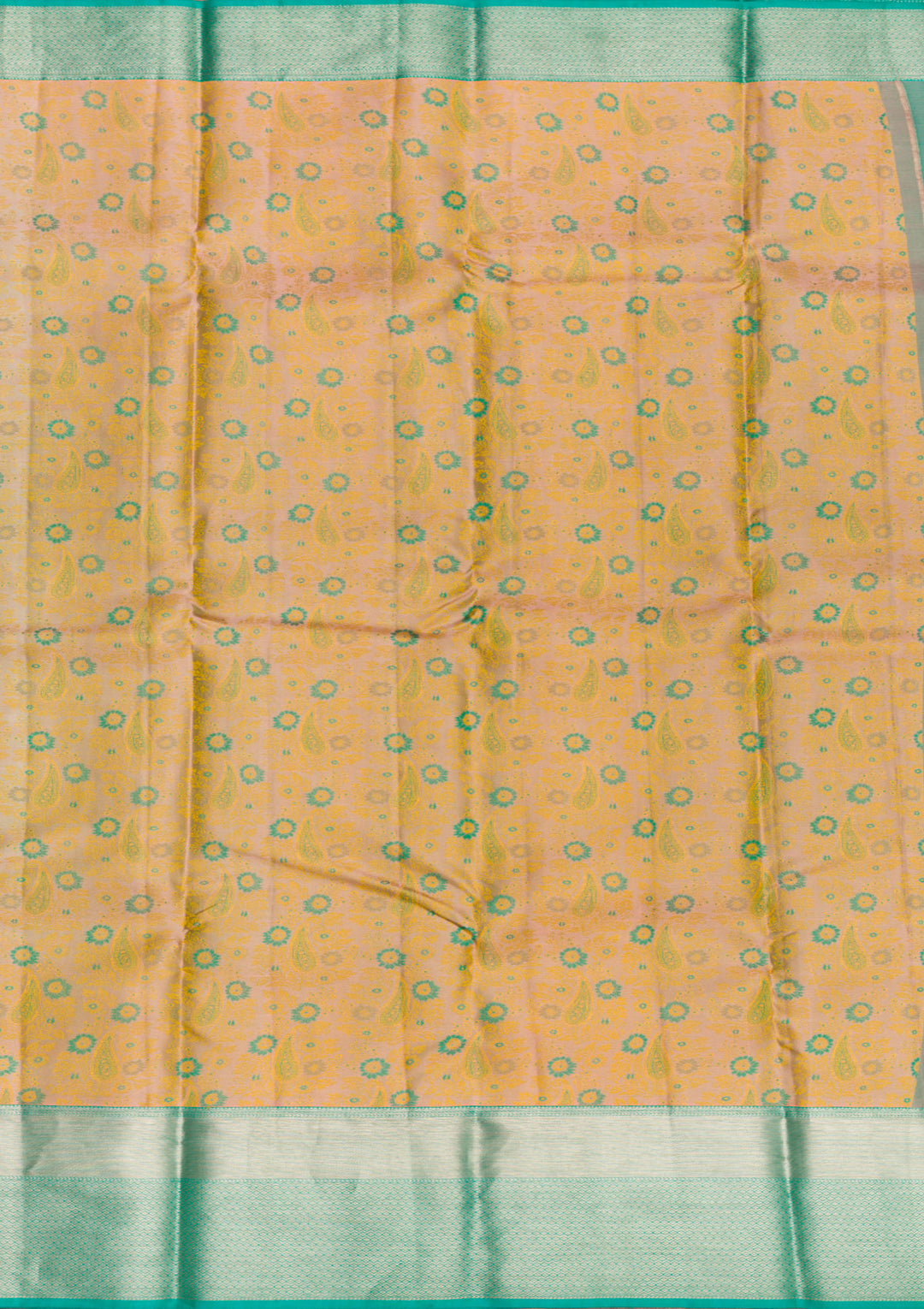 Beige Zariwork Pure Silk Saree
