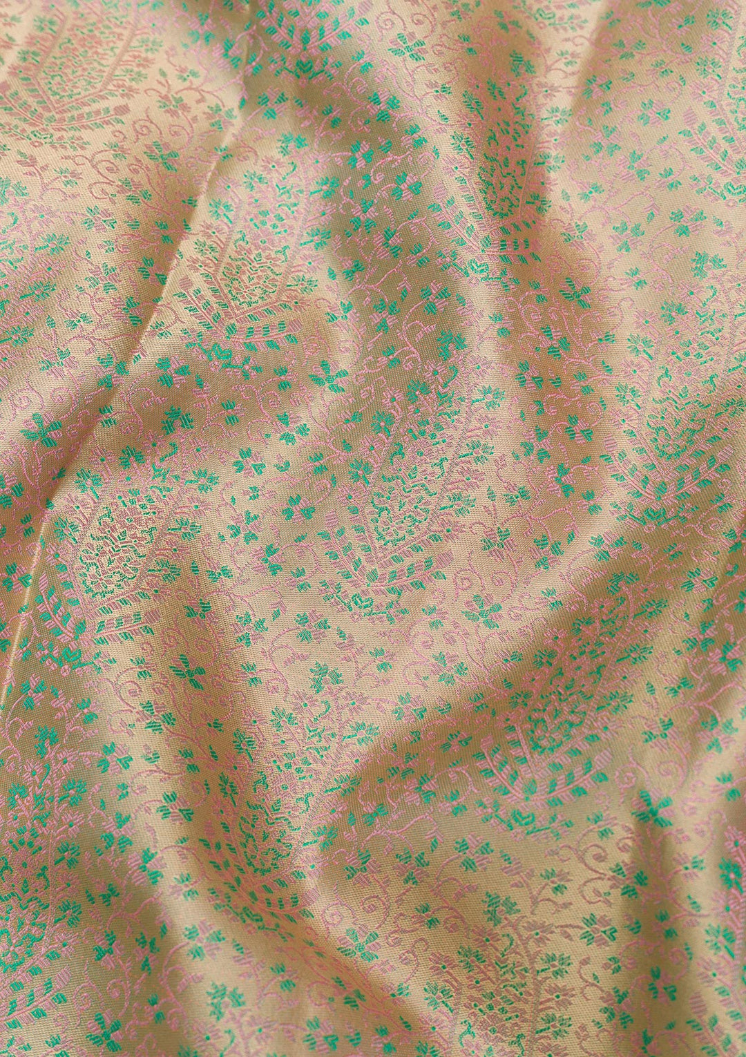 Beige Zariwork Pure Silk Saree-Koskii