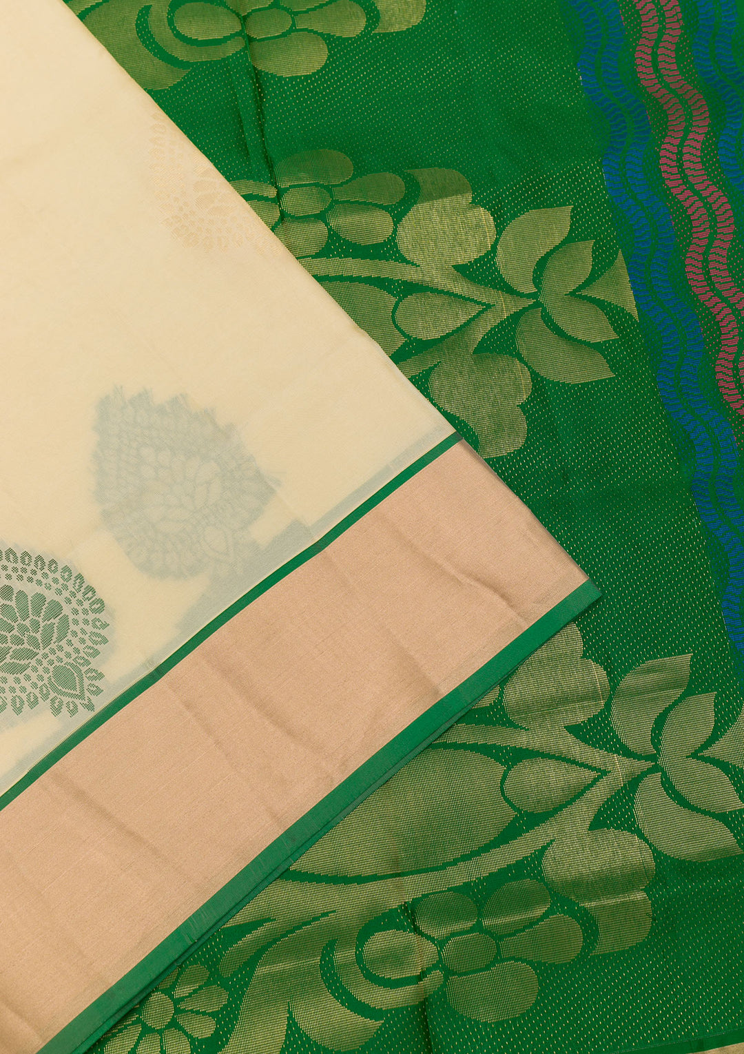 Beige Zariwork Pure Silk Saree