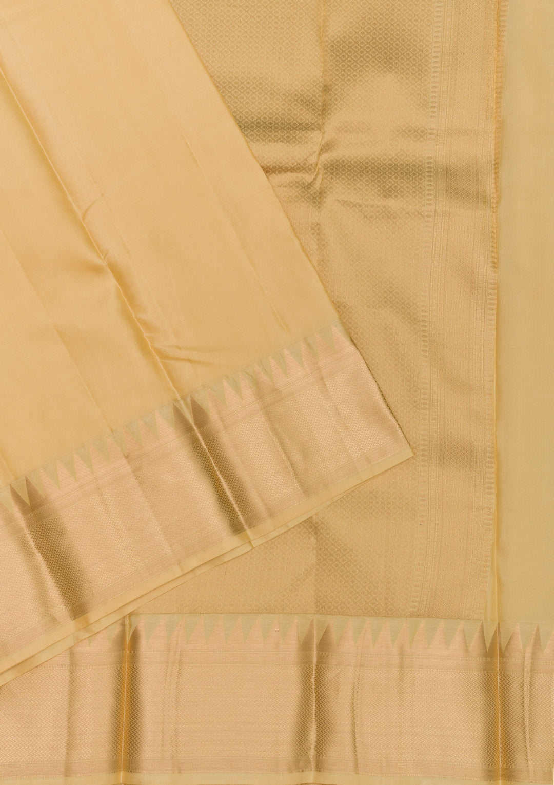 Beige Zariwork Pure Silk Saree