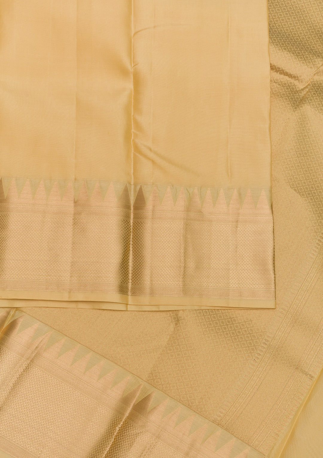 Beige Zariwork Pure Silk Saree