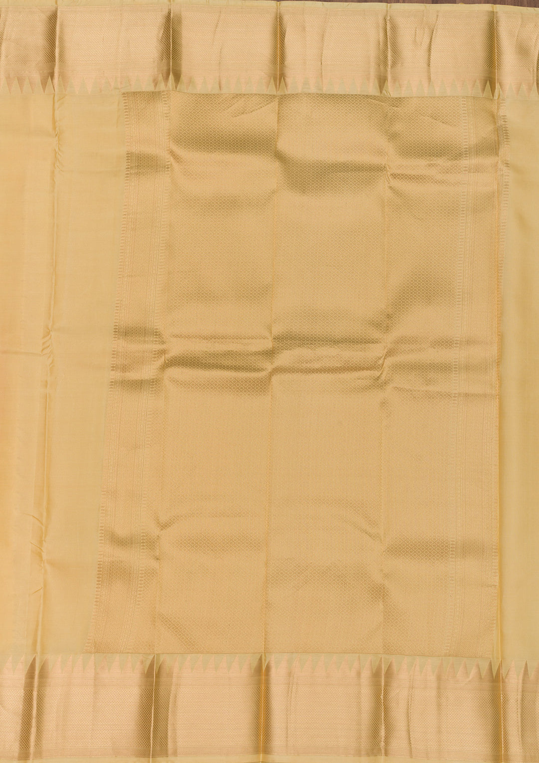 Beige Zariwork Pure Silk Saree