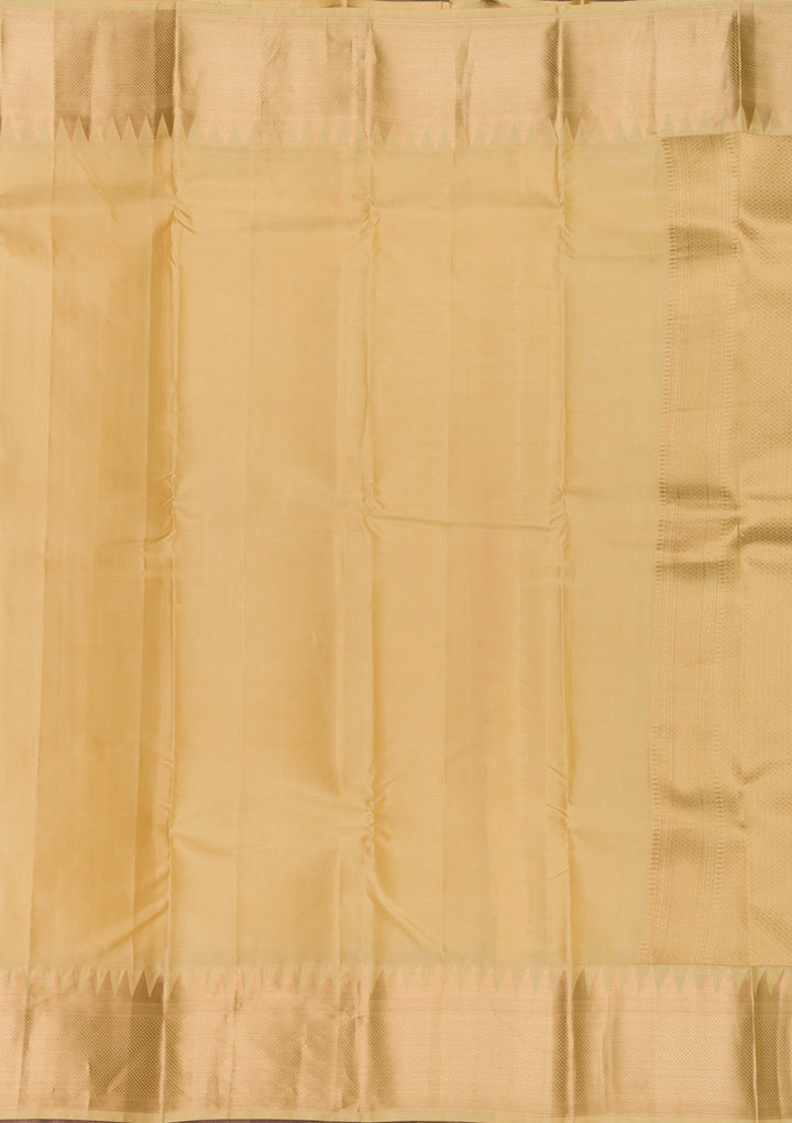 Beige Zariwork Pure Silk Saree