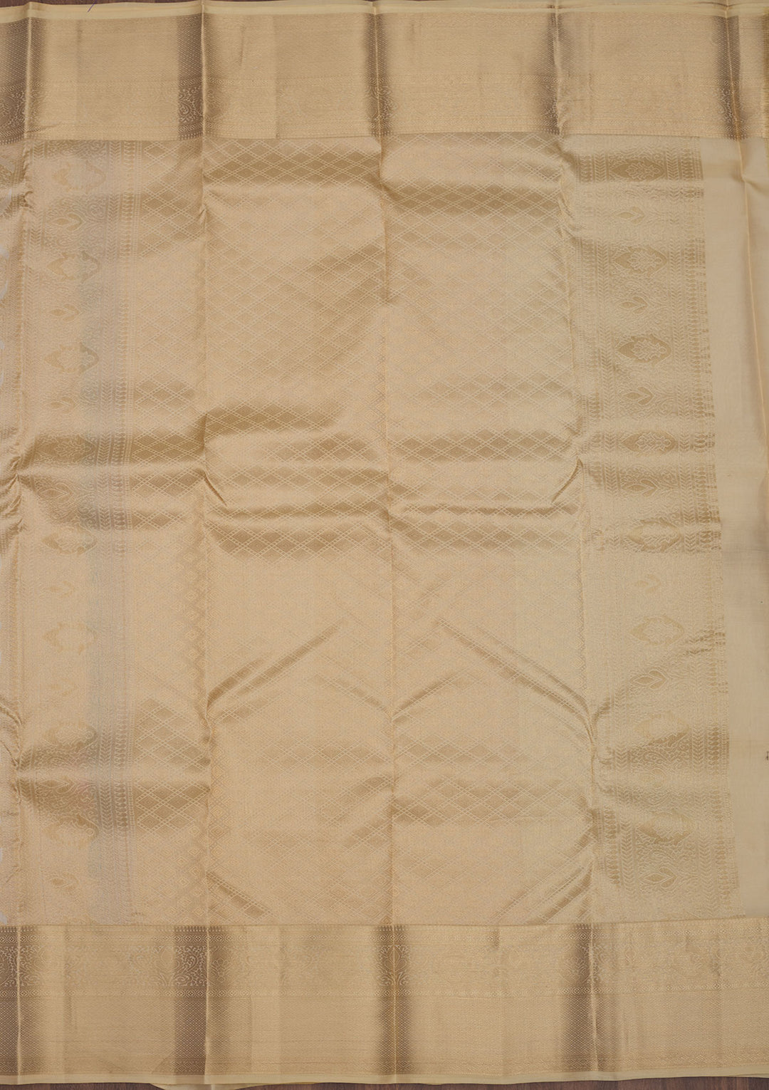 Beige Zariwork Pure Silk Saree