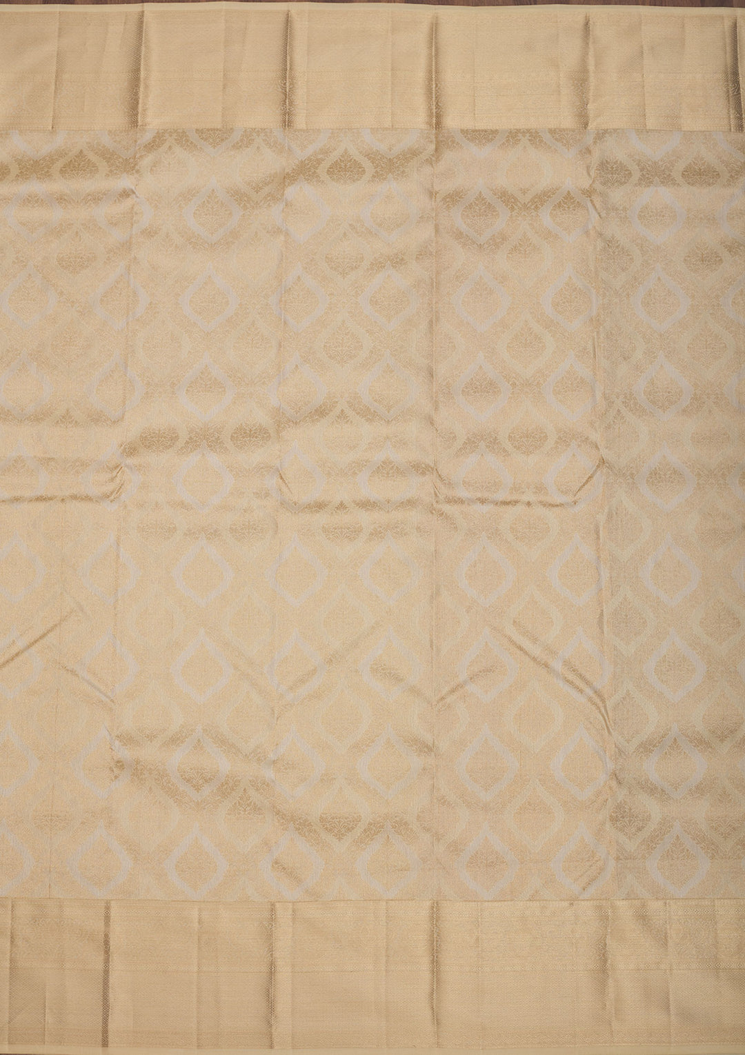 Beige Zariwork Pure Silk Saree