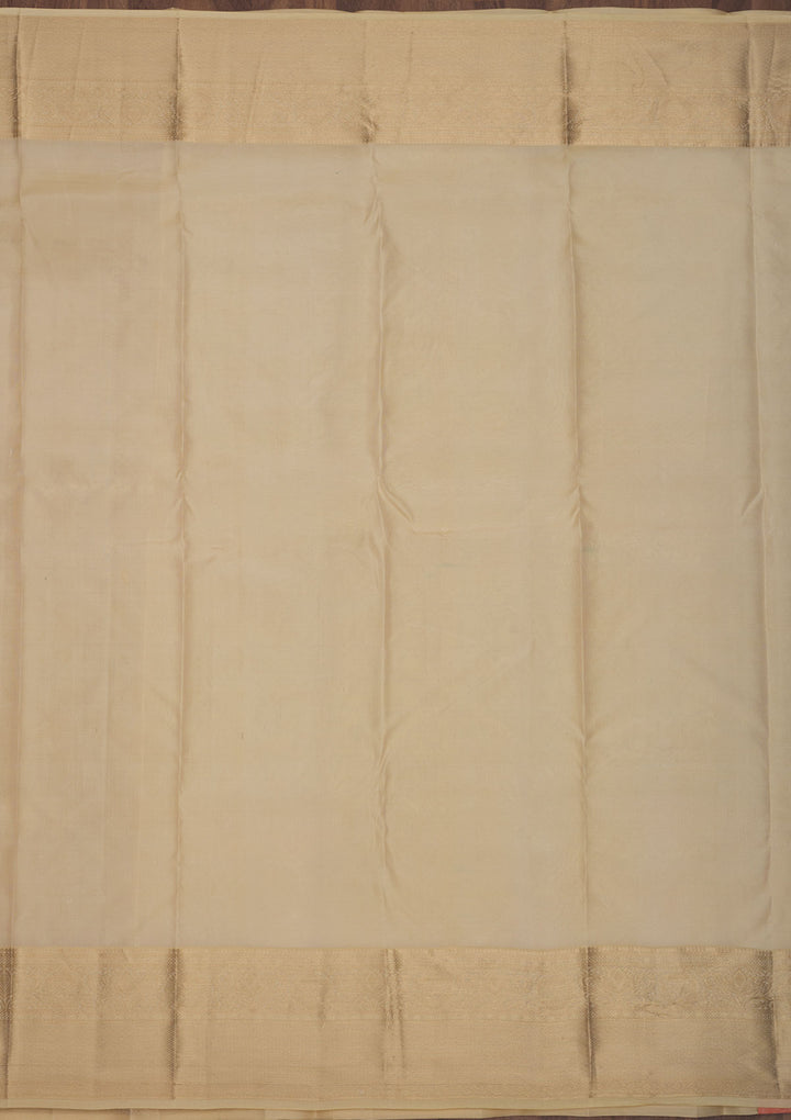 Beige Zariwork Pure Silk Saree