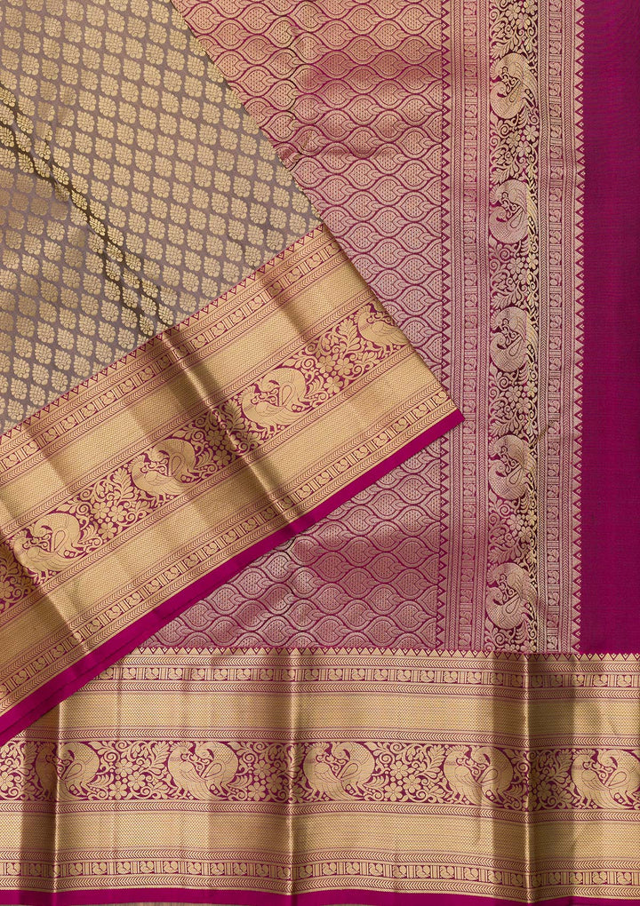 Beige Zariwork Pure Silk Saree