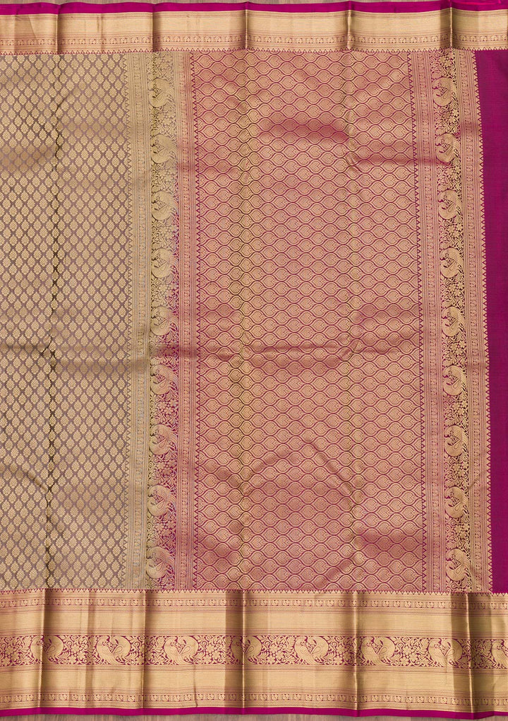 Beige Zariwork Pure Silk Saree